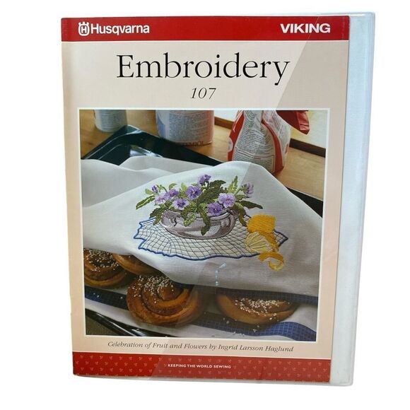 Fruit & Flowers Embroidery Designs Husqvarna Disk107 W/Embroidery Collection V3 - Picture 4 of 6